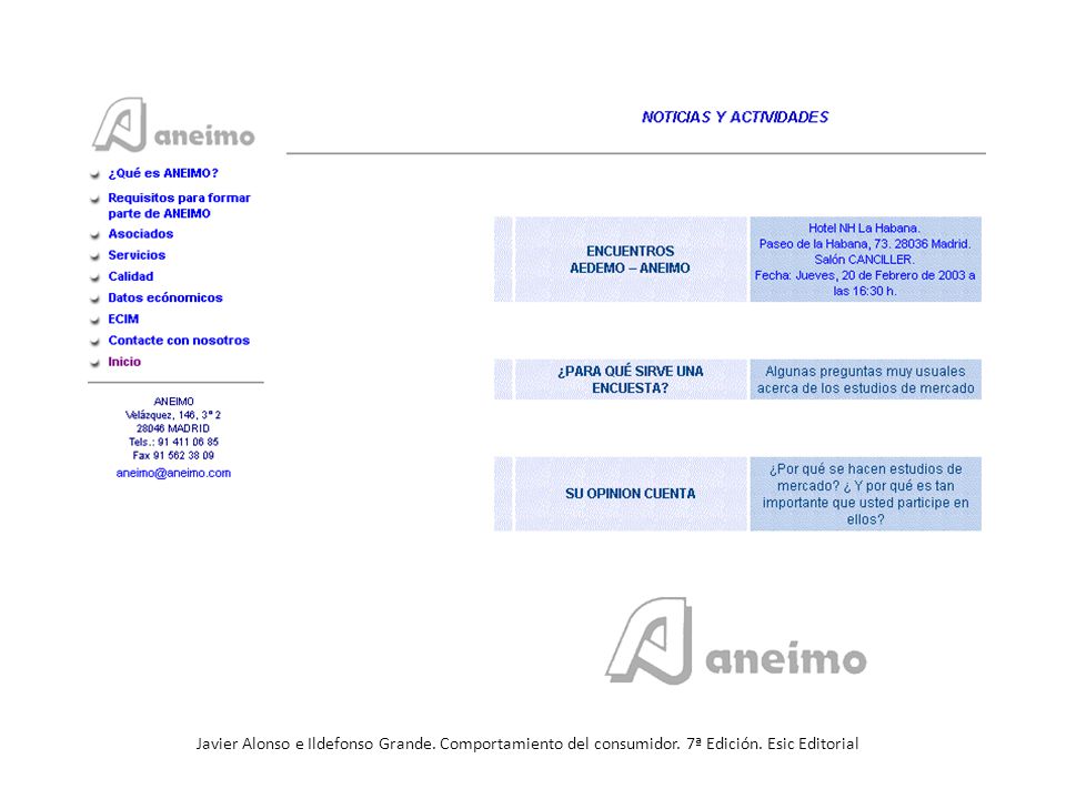 Javier Alonso e Ildefonso Grande. Comportamiento del consumidor