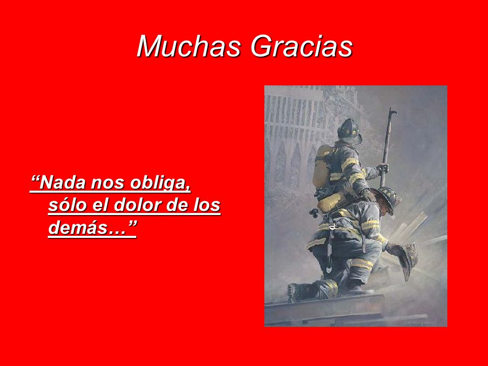 Muchas Gracias Nada nos obliga, sólo el dolor de los demás…