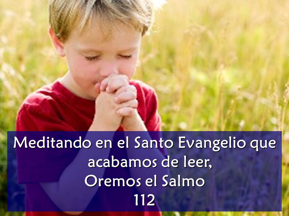 Meditando en el Santo Evangelio que acabamos de leer,