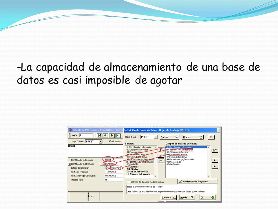 -La capacidad de almacenamiento de una base de datos es casi imposible de agotar