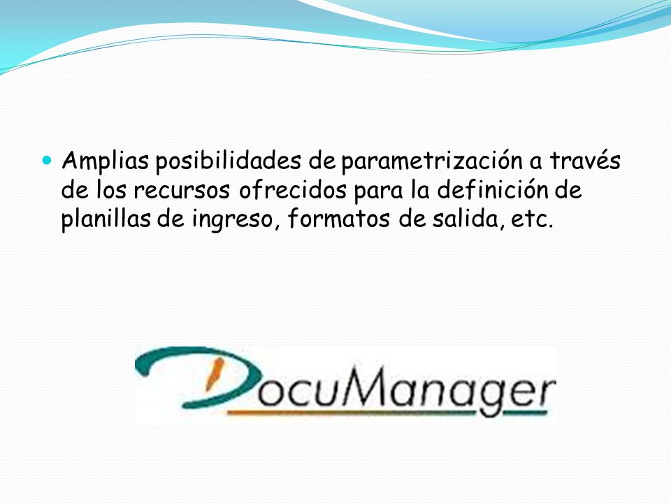 Amplias posibilidades de parametrización a través de los recursos ofrecidos para la definición de planillas de ingreso, formatos de salida, etc.