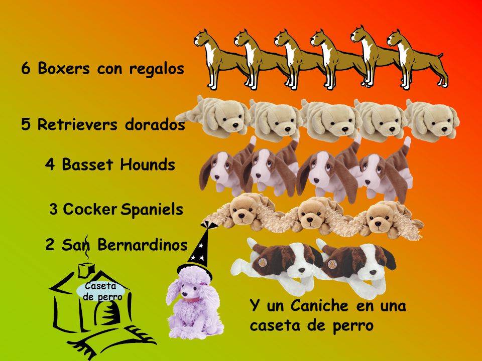 Y un Caniche en una caseta de perro