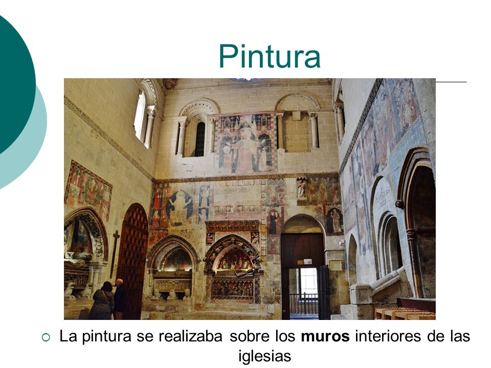 La pintura se realizaba sobre los muros interiores de las iglesias