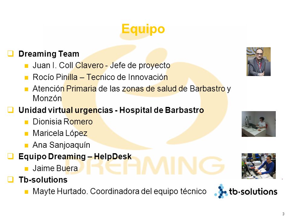 Equipo Dreaming Team Juan I. Coll Clavero - Jefe de proyecto