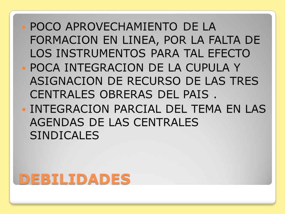 POCO APROVECHAMIENTO DE LA FORMACION EN LINEA, POR LA FALTA DE LOS INSTRUMENTOS PARA TAL EFECTO