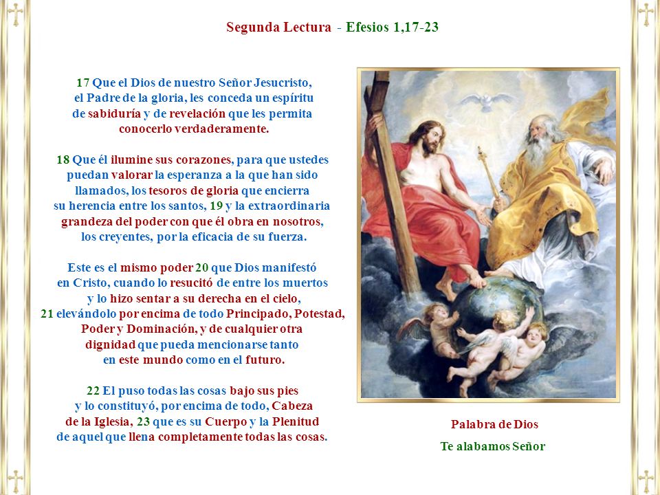 Segunda Lectura - Efesios 1,17-23