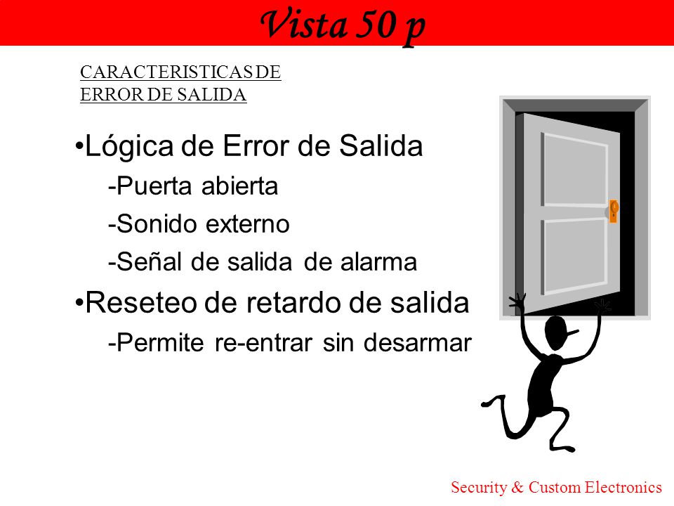Vista 50 p Honeywell Lógica de Error de Salida