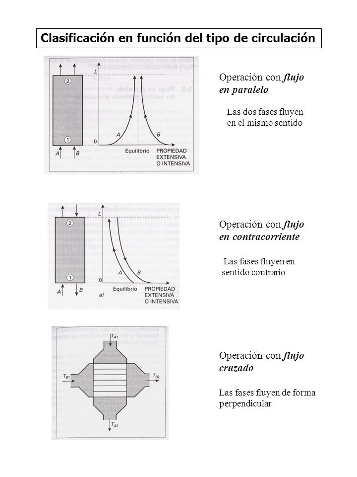 Clasificación en función del tipo de circulación