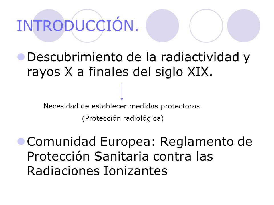INTRODUCCIÓN. Descubrimiento de la radiactividad y rayos X a finales del siglo XIX.