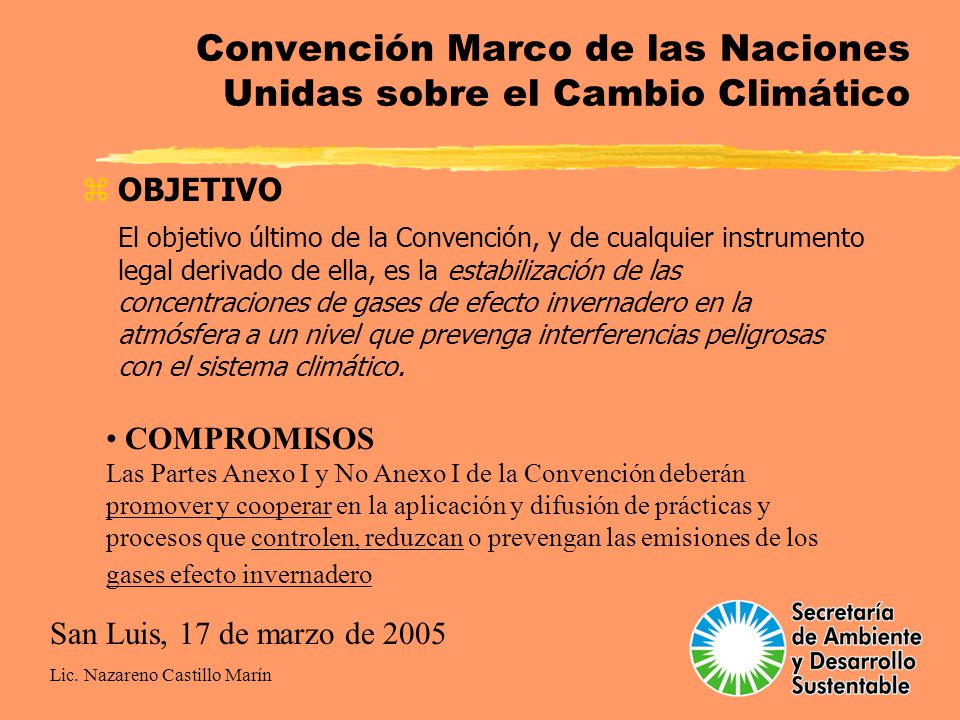 Convención Marco de las Naciones Unidas sobre el Cambio Climático