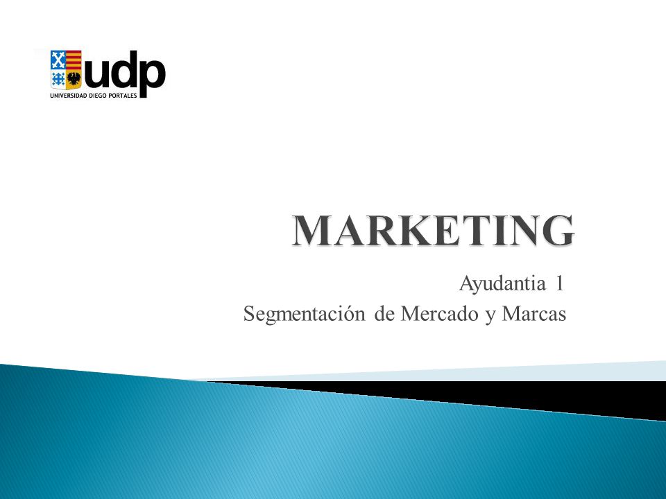 Ayudantia 1 Segmentación de Mercado y Marcas