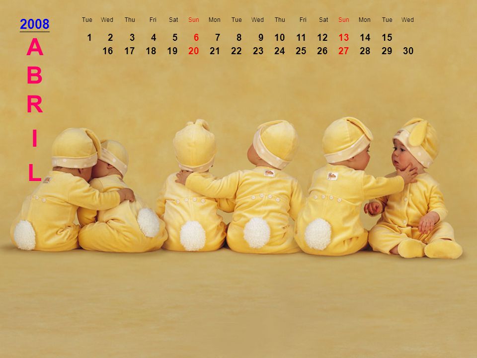 2008 Tue. Wed. Thu. Fri. Sat. Sun. Mon. ABR. I. L