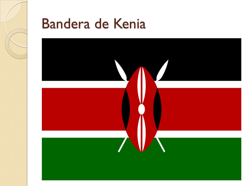 Bandera de Kenia Adoptada el 12 de diciembre de 1963.