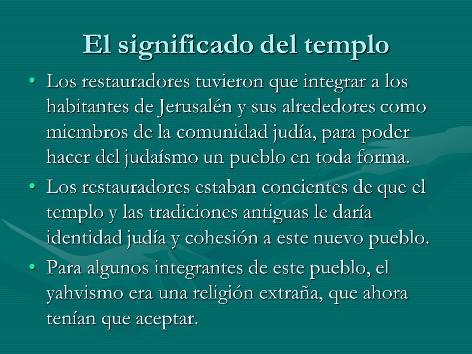 El significado del templo