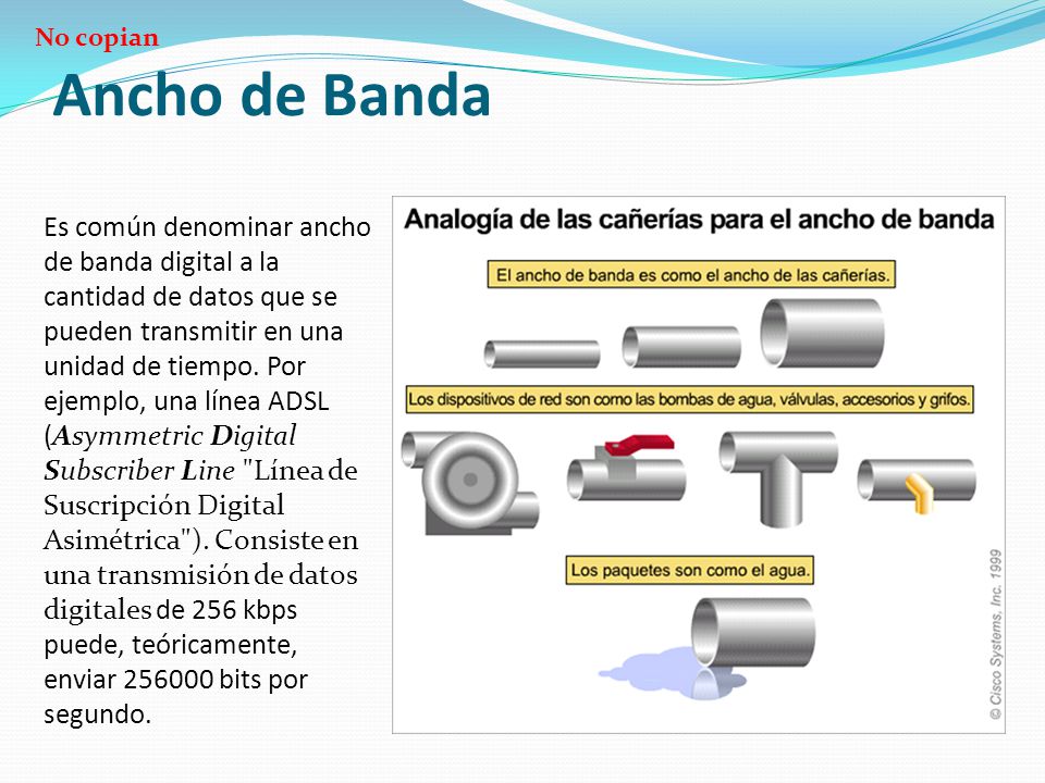No copian Ancho de Banda.
