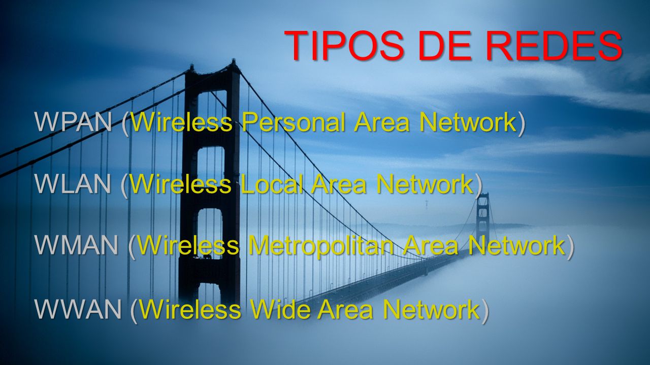 TIPOS DE REDES WPAN (Wireless Personal Area Network)