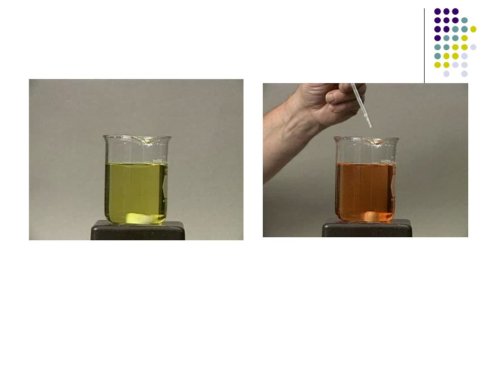 Two test tubes contain acetone and a basic solution of bromcresol green indicator. tert-butyl chloride is added to the first tube and tert-butyl bromide to the second. Color change of the indicator shows that the tertiary alkyl bromide reacts more rapidly than the tertiary chloride.