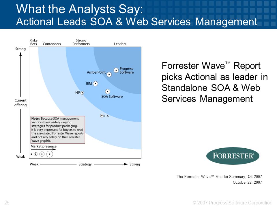 What the Analysts Say: Actional Leads SOA & Web Services Management