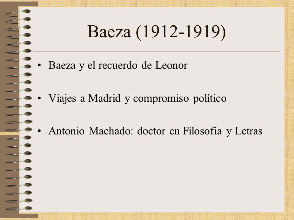 Baeza ( ) Baeza y el recuerdo de Leonor
