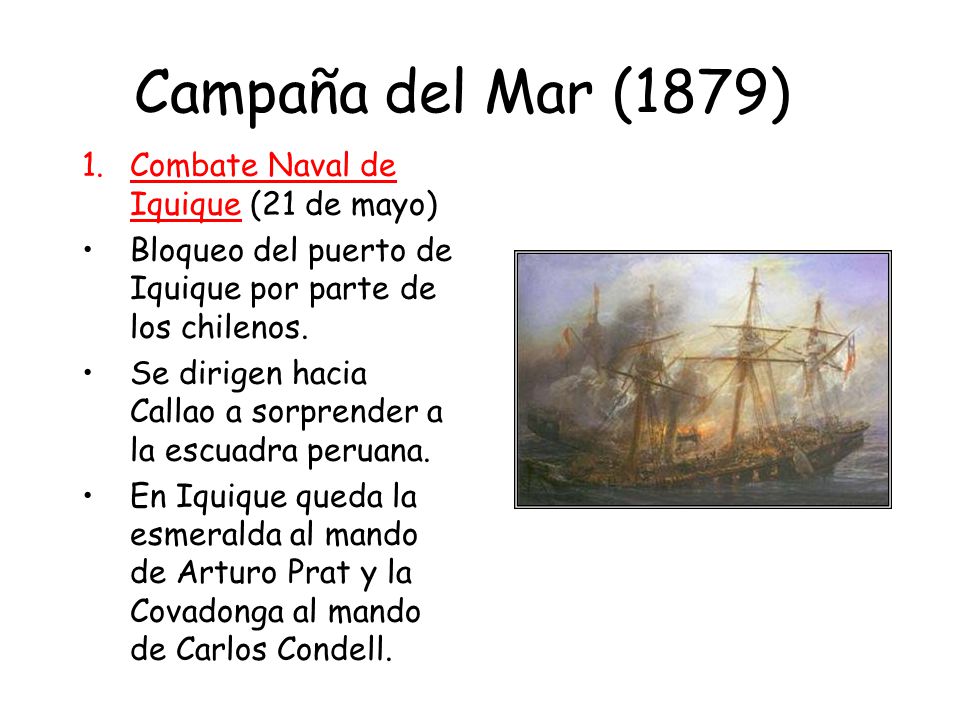 Campaña del Mar (1879) Combate Naval de Iquique (21 de mayo)