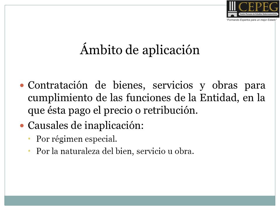 Ámbito de aplicación