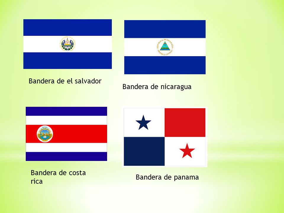 Bandera de el salvador Bandera de nicaragua Bandera de costa rica Bandera de panama