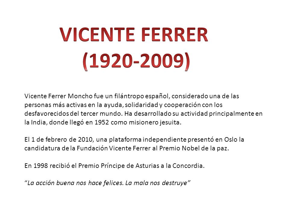VICENTE FERRER ( )