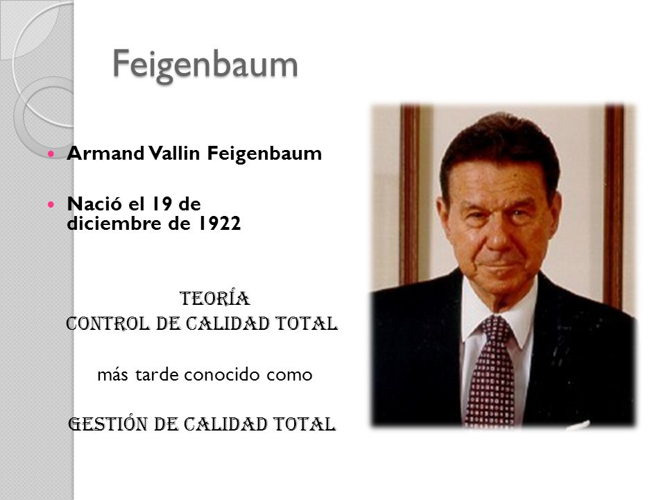 Feigenbaum Armand Vallin Feigenbaum Nació el 19 de diciembre de 1922