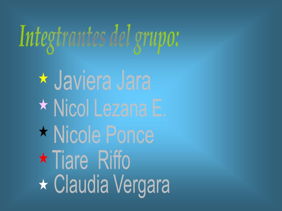 Integtrantes del grupo: