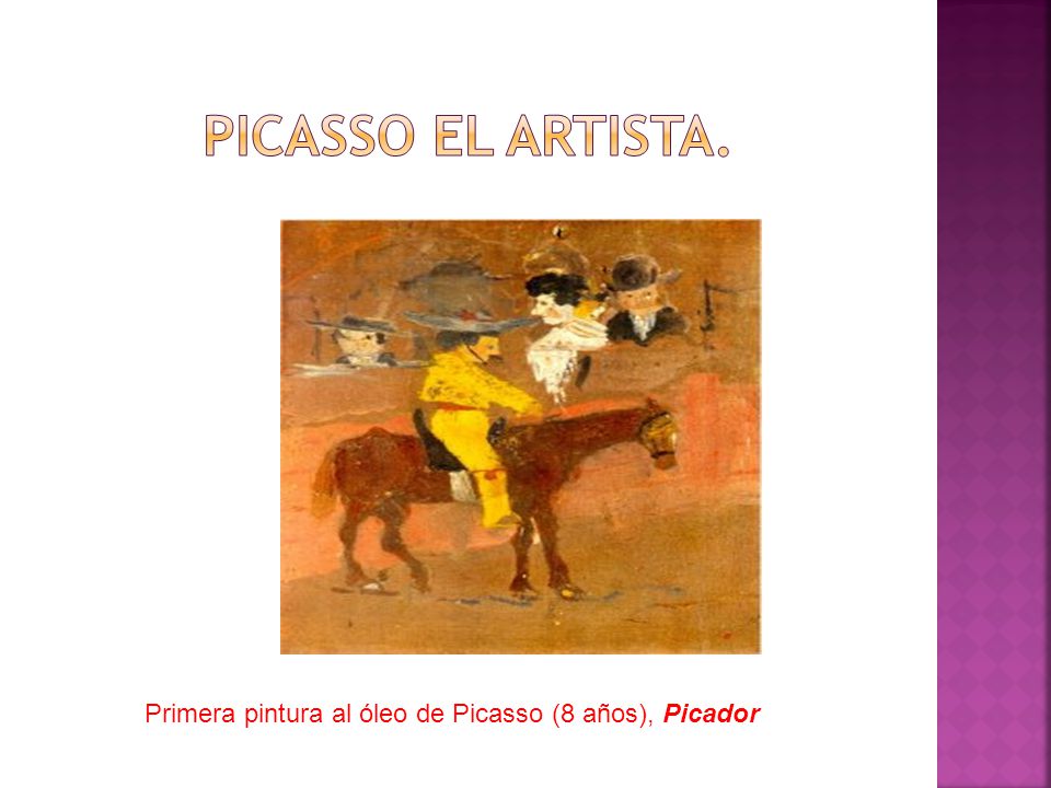 Primera pintura al óleo de Picasso (8 años), Picador