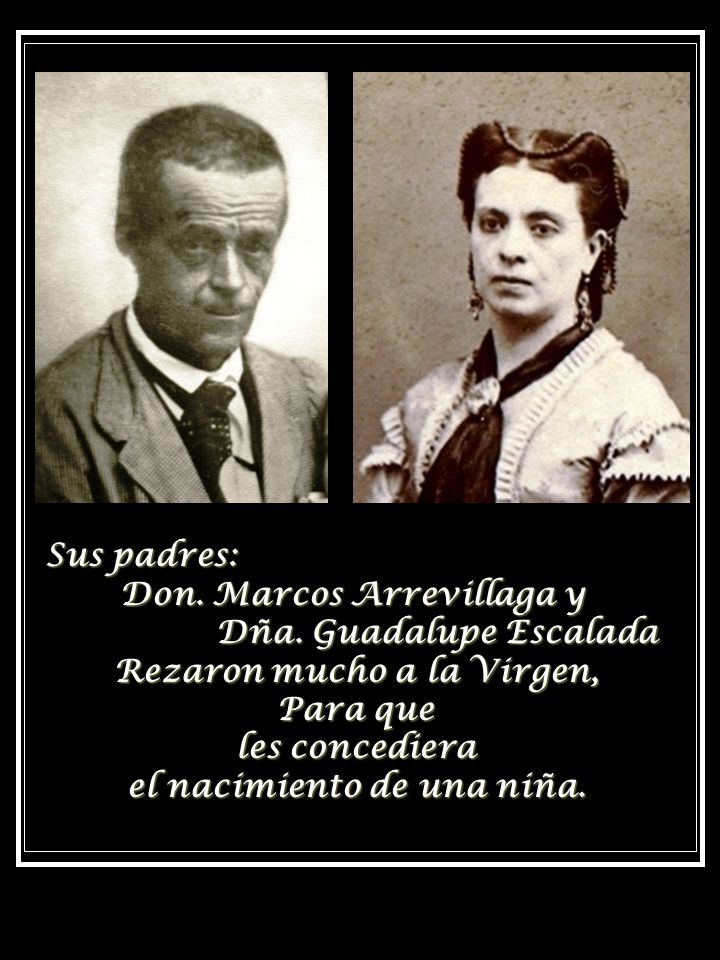 Rezaron mucho a la Virgen, el nacimiento de una niña.