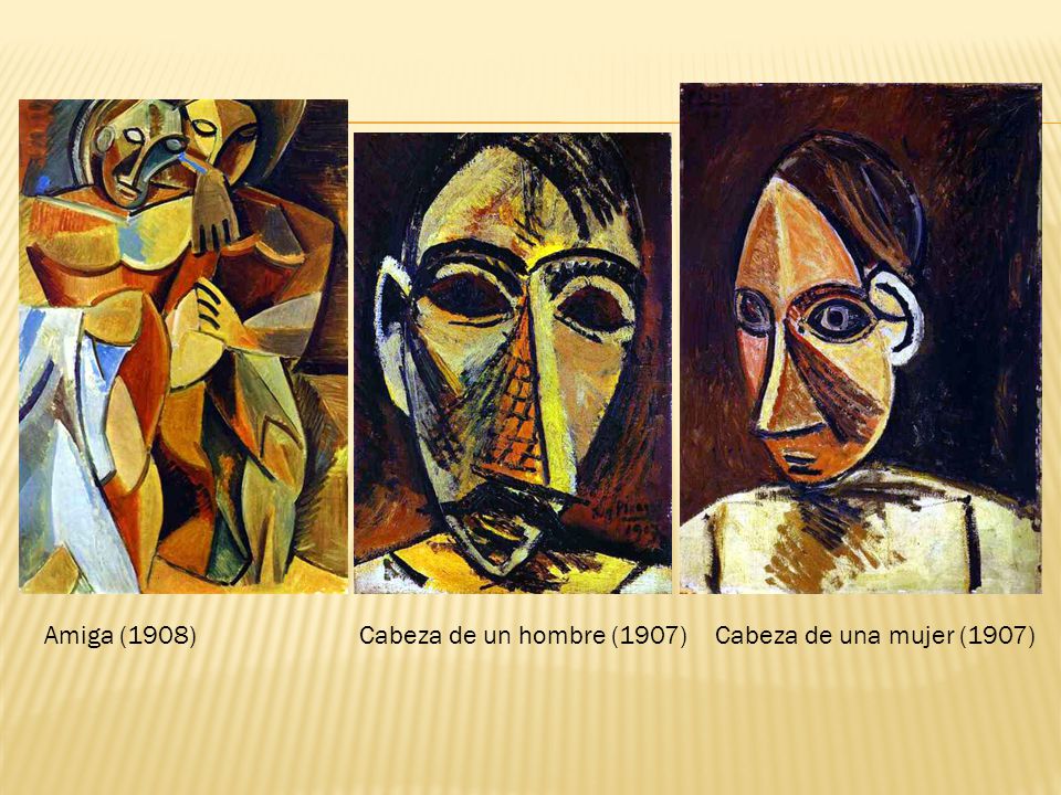 Amiga (1908) Cabeza de un hombre (1907) Cabeza de una mujer (1907)