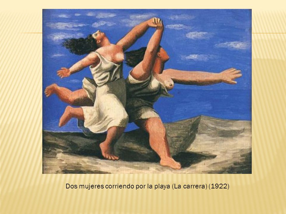 Dos mujeres corriendo por la playa (La carrera) (1922)