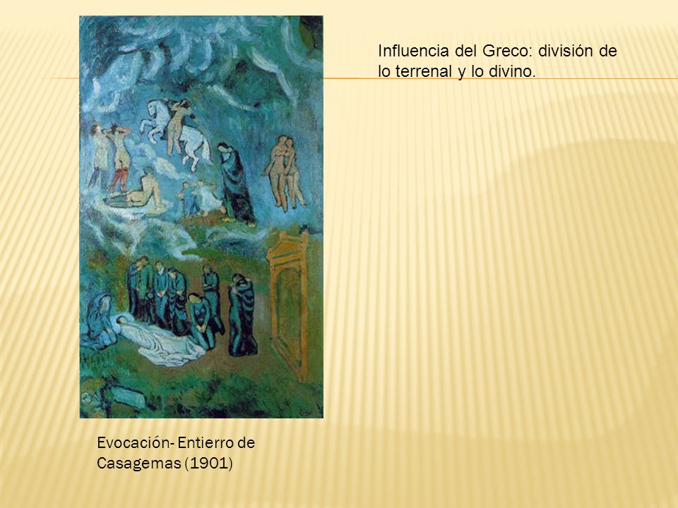 Influencia del Greco: división de lo terrenal y lo divino.