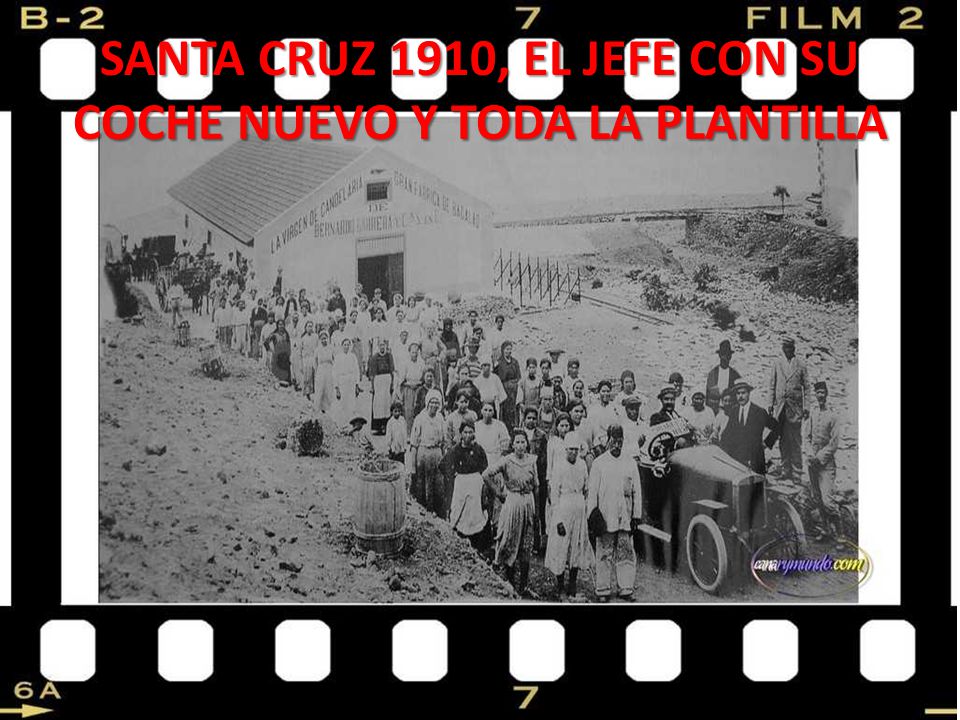 SANTA CRUZ 1910, EL JEFE CON SU COCHE NUEVO Y TODA LA PLANTILLA