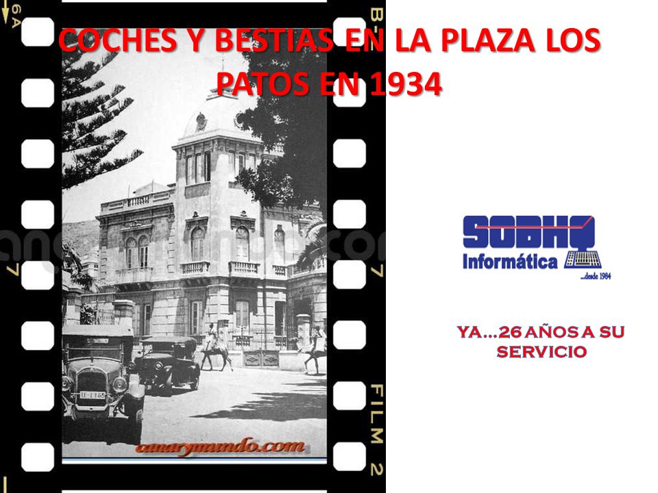 COCHES Y BESTIAS EN LA PLAZA LOS PATOS EN 1934