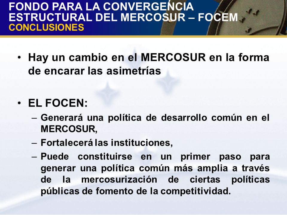 Hay un cambio en el MERCOSUR en la forma de encarar las asimetrías