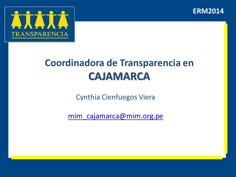 Coordinadora de Transparencia en CAJAMARCA