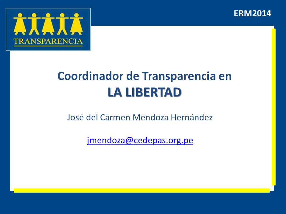 Coordinador de Transparencia en LA LIBERTAD
