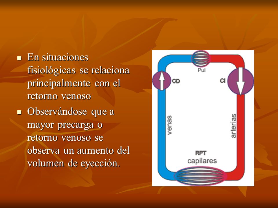 En situaciones fisiológicas se relaciona principalmente con el retorno venoso