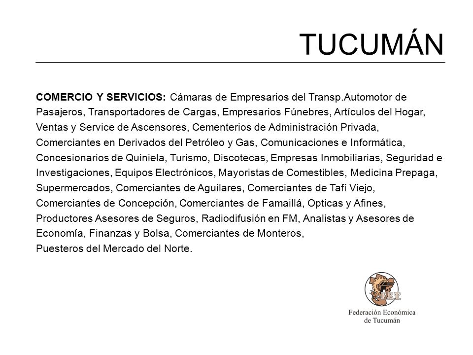 TUCUMÁN COMERCIO Y SERVICIOS: Cámaras de Empresarios del Transp.Automotor de.
