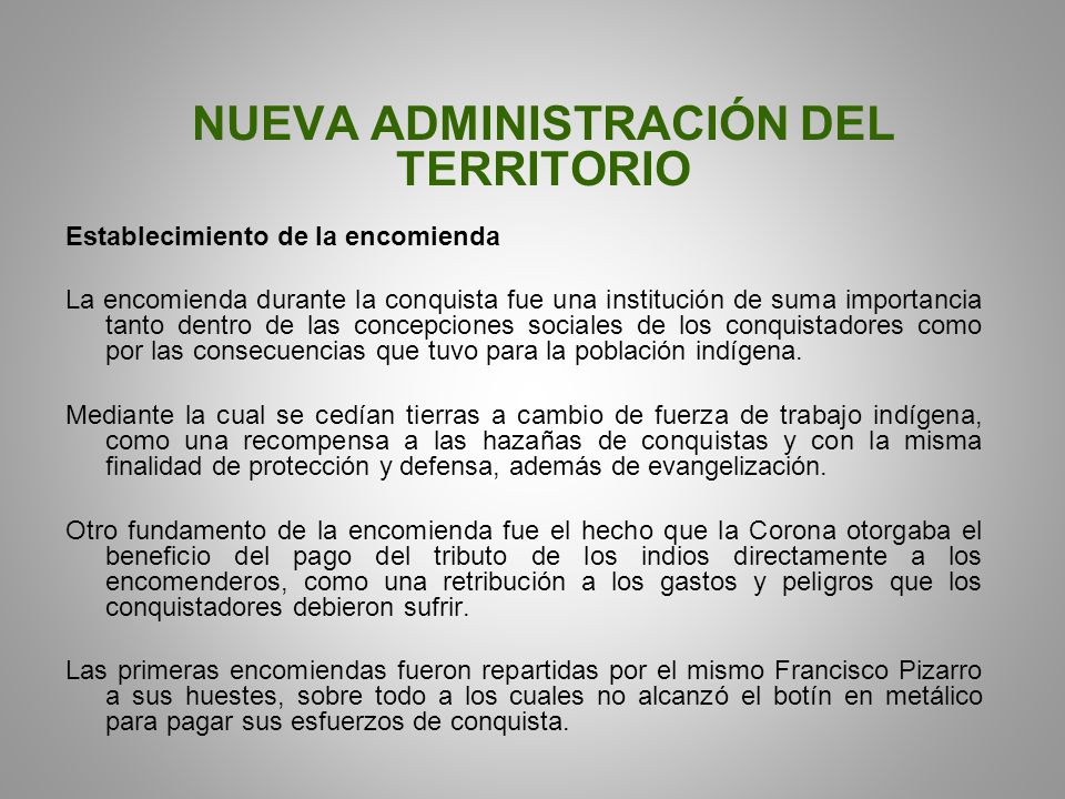 NUEVA ADMINISTRACIÓN DEL TERRITORIO