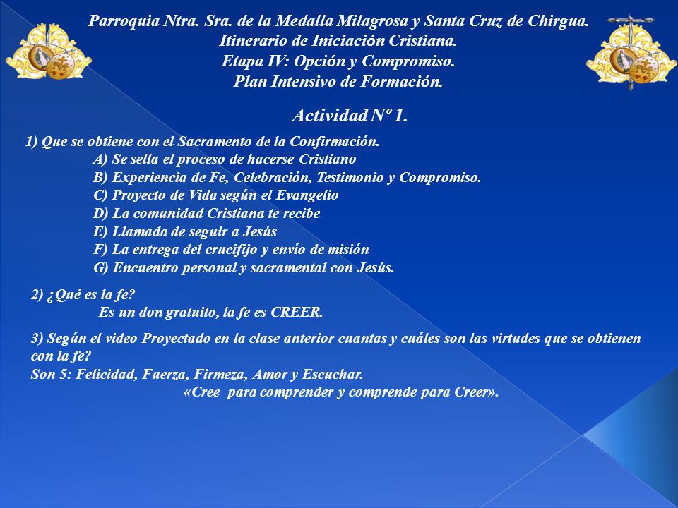 Parroquia Ntra. Sra. de la Medalla Milagrosa y Santa Cruz de Chirgua.