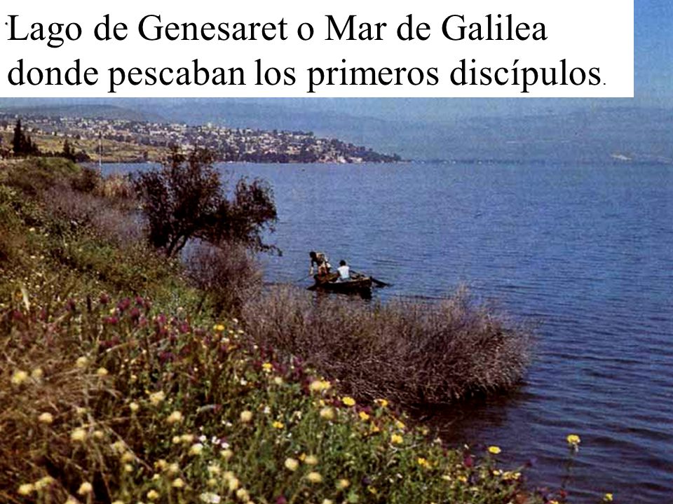 Lago de Genesaret o Mar de Galilea donde pescaban los primeros discípulos.