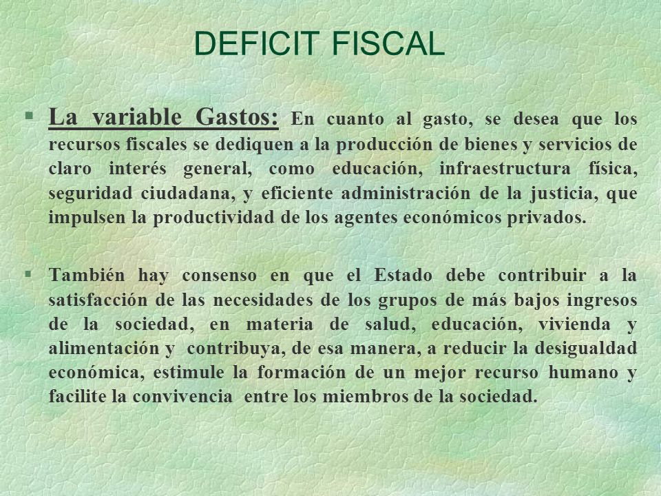 DEFICIT FISCAL