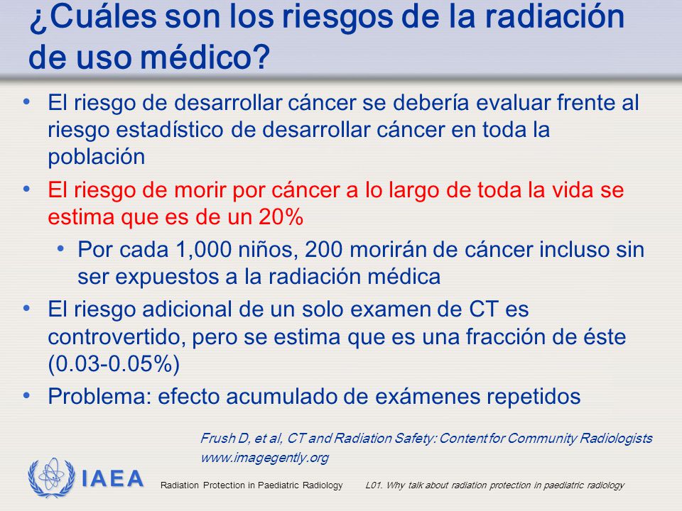 ¿Cuáles son los riesgos de la radiación de uso médico