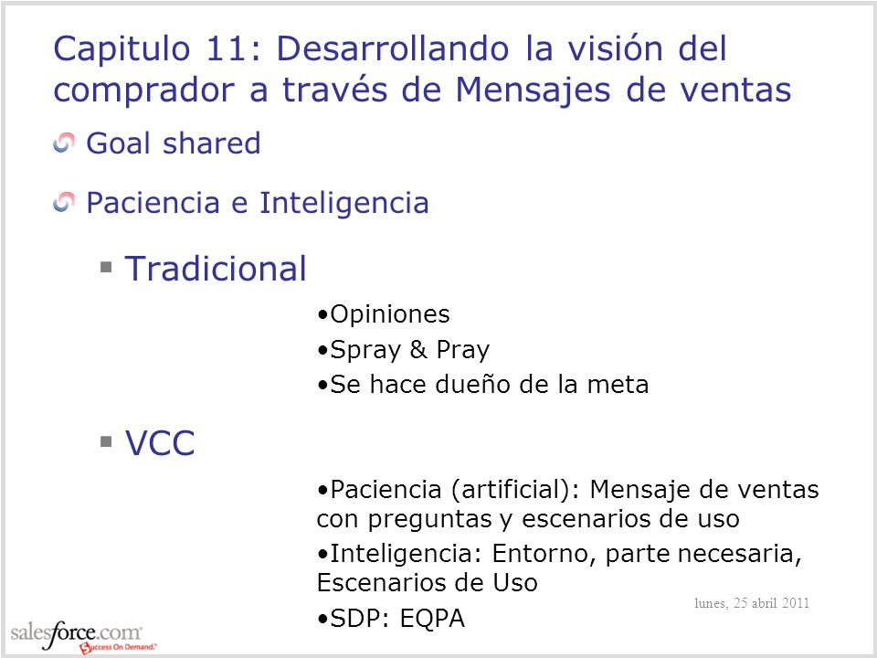Capitulo 11: Desarrollando la visión del comprador a través de Mensajes de ventas