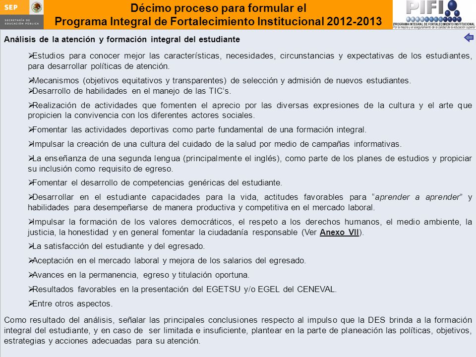Análisis de la atención y formación integral del estudiante