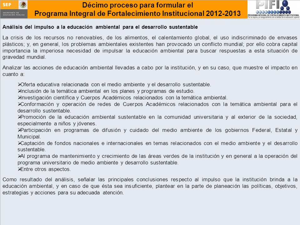 Análisis del impulso a la educación ambiental para el desarrollo sustentable