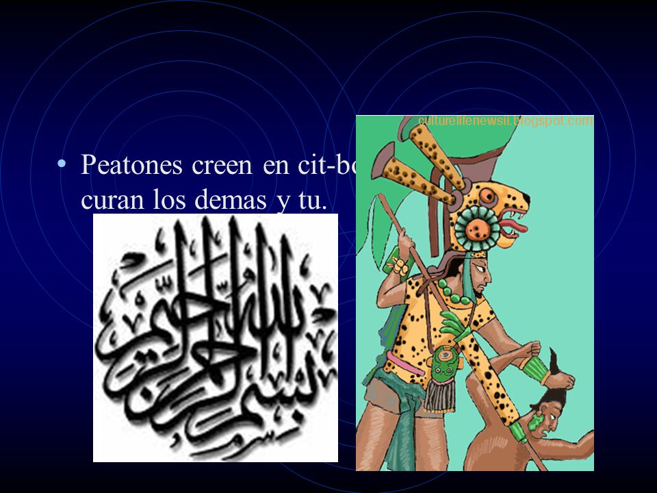 Peatones creen en cit-bolon-tum y Ahau a curan los demas y tu.